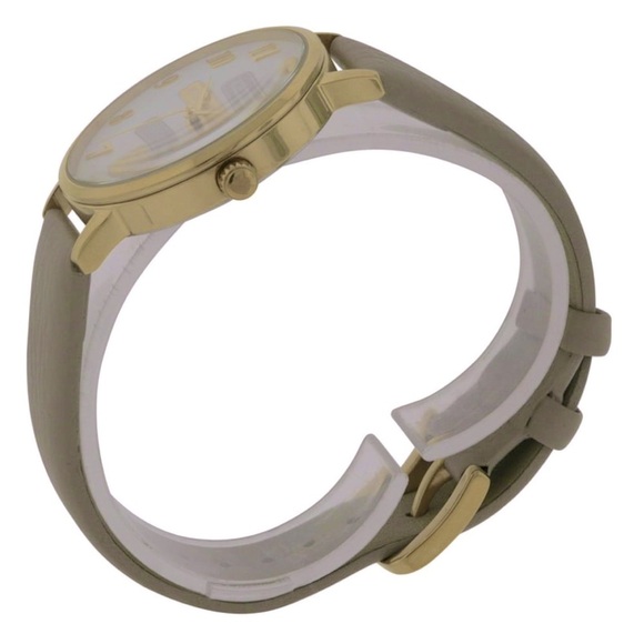 KATE SPADE • Street Signs Metro Grey Leather Watch - Picture 5 of 7